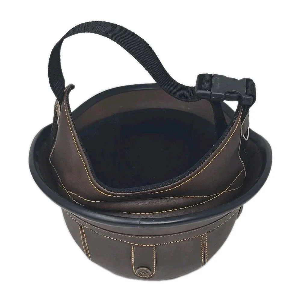 German Novelty Flat Leather Helmet   Movie Prop, Display, Collect H2